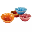Certified International Botanical Floral 3-D Ice Cream Bowl