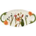 Certified International Botanical Floral Oval Platter w/Handles