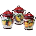 Certified International Botanical Fruit Canister Set