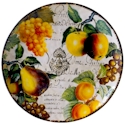 Certified International Botanical Fruit Round Platter