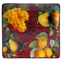 Certified International Botanical Fruit Square Platter