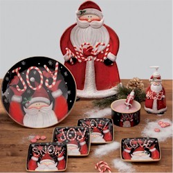 Certified International Candy Cane Santa