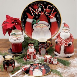Certified International Candy Cane Santa