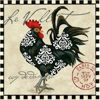 Certified International Damask Rooster