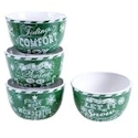 Certified International Chalkboard Christmas Green Ice Cream Bowl