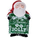 Certified International Chalkboard Christmas 3-D Santa Platter