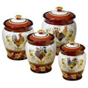 Certified International Chanticleer Rooster Canister Set