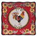 Certified International Chanticleer Rooster Square Platter