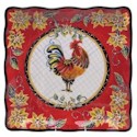 Certified International Chanticleer Rooster Square Platter