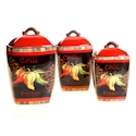 Certified International Chili Pepper Canister Set