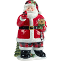 Certified International Christmas Lodge Santa Lodge Cookie Jar
