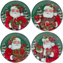 Certified International Christmas Lodge Santa Salad/Dessert Plate