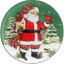 Certified International Christmas Lodge Santa Dinner Plate