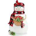 Certified International Christmas Lodge Snowman Lodge Cookie Jar