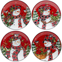 Certified International Christmas Lodge Snowman Salad/Dessert Plate