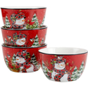 Certified International Christmas Lodge Snowman Ice Cream Bowl