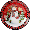 Certified International Christmas Lodge Snowman Serving/Pasta Bowl