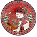 Certified International Christmas Lodge Snowman Soup/Pasta Bowl