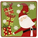 Certified International Christmas Presents Santa Dessert Plate