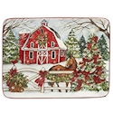 Certified International Christmas on the Farm Rectangular Platter