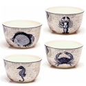 Certified International Coastal Postcards Ice Cream Bowl