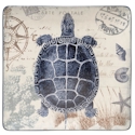 Certified International Coastal Postcards Square Platter