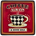 Certified International Coffee Always Square Platter