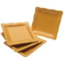 Certified International Cuisineware Gold Square Salad Plate