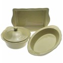 Certified International Cuisineware Green Bakeware Set