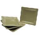 Certified International Cuisineware Green Square Salad Plate