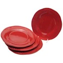 Certified International Cuisineware Red Dinner Plate