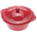 Certified International Cuisineware Red Round Baker with Cover