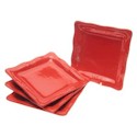 Certified International Cuisineware Red Square Salad Plate