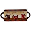 Certified International Cup of Joe Rectangular Platter with Handles