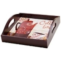 Certified International Cup of Joe Wood Tray with Handles