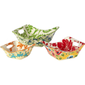 Certified International Damask Floral Bowl Set with Handles