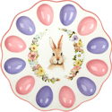 Certified International Easter Garden Deviled Egg Plate