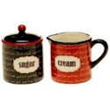 Certified International Eat at Mom's Sugar & Creamer Set