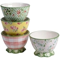 Certified International English Garden Pedestal Ice Cream Bowl