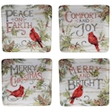 Certified International Evergreen Christmas Toile Dessert Plate