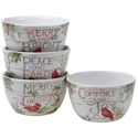 Certified International Evergreen Christmas Ice Cream Bowl
