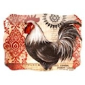Certified International Fancy Rooster Rectangular Tray