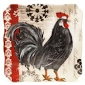 Certified International Fancy Rooster Square Platter