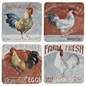 Certified International Farm House Rooster Canape Plate