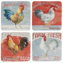 Certified International Farm House Rooster Dessert Plate