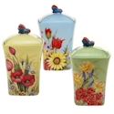 Certified International Floral Bouquet Canister Set