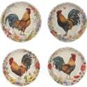 Certified International Floral Rooster Soup/Pasta Bowl