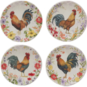 Certified International Floral Rooster Salad Plate