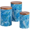 Certified International Fluidity Coastal Canister Set