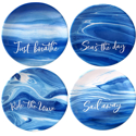 Certified International Fluidity Coastal Salad Plate with Sayings